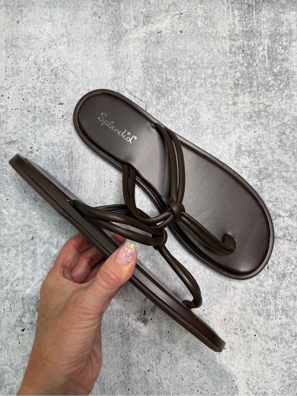 Splendid Fedora Leather Sandal in Spice 8.5